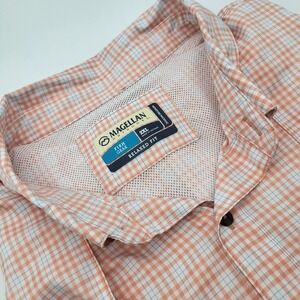 Magellan Outdoors Mens Fishing Shirt 2XL Plaid Relaxed Fit Moisture Wicking